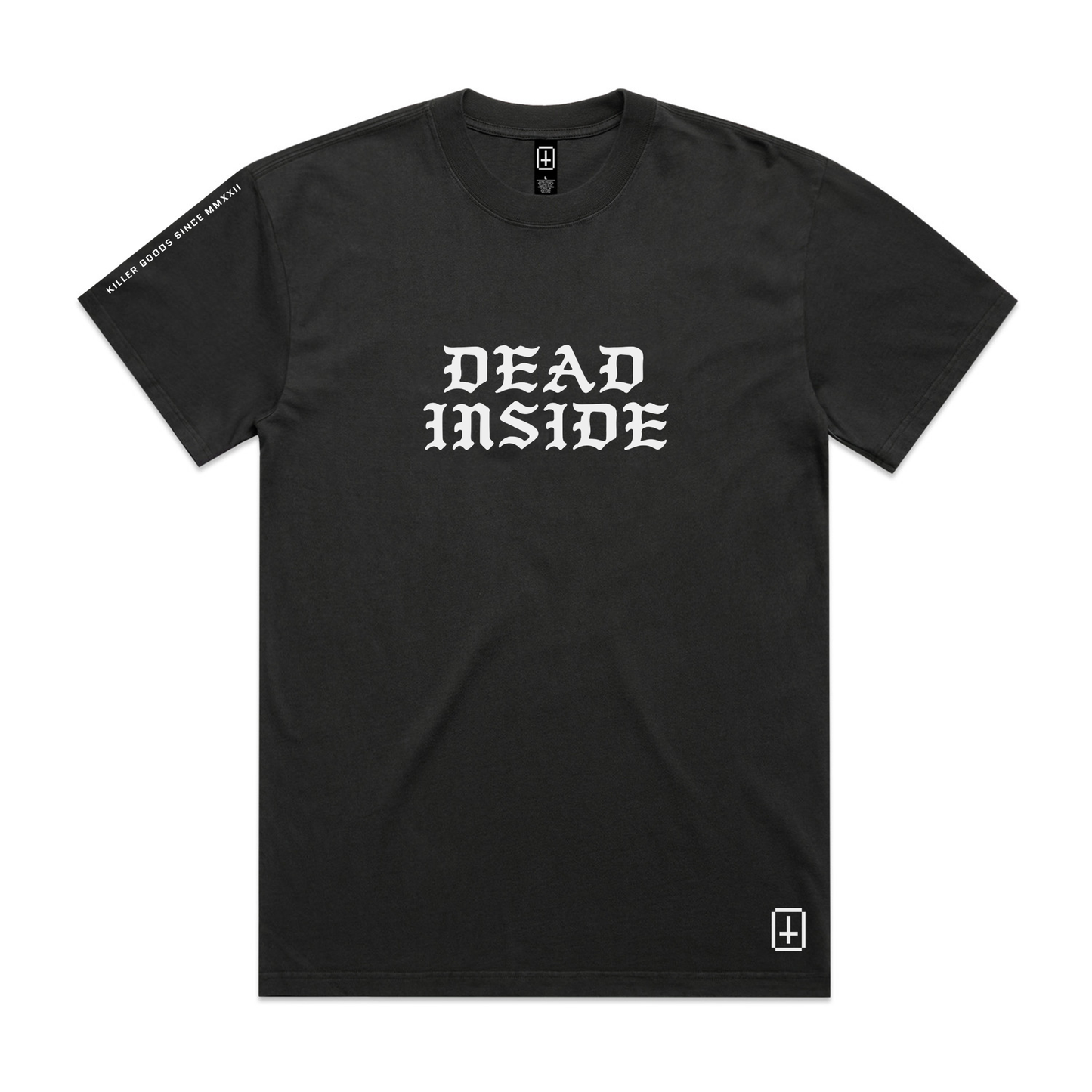 Dead Inside Faded Heavy T-Shirt - Black